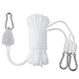 YCZS Retractable Portable Clothesline, 33Feet 25/6Inch, Sturdy and Durable Easy to Install, Adjustable, for Balcony Yard Camping & Travel