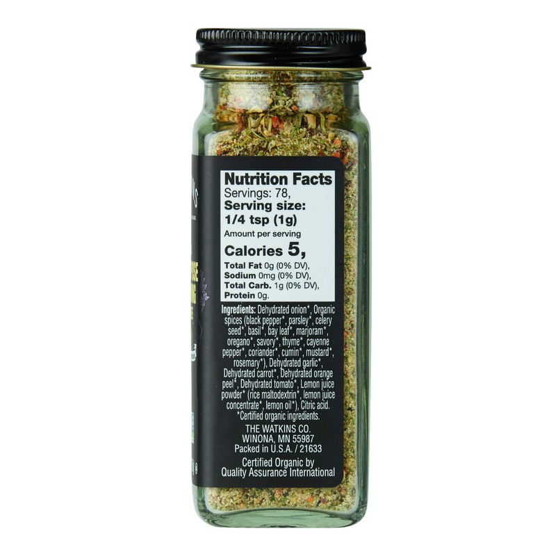 Watkins Organic All Purpose Seasoning Salt Free, 2.7 Ounce, 3-Pack