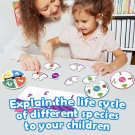 Edulok Life Cycle Toys for Kids, Toddler Puzzles, Preschool Toys, Science Kits for Kids 3-5, Kindergarten Learning Activities, Learning Education Toys, PreK Classroom Essentials, Homeschool Supplies