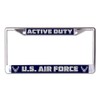 U.S. Air Force Active Duty Chrome License Plate Frame