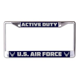 U.S. Air Force Active Duty Chrome License Plate Frame