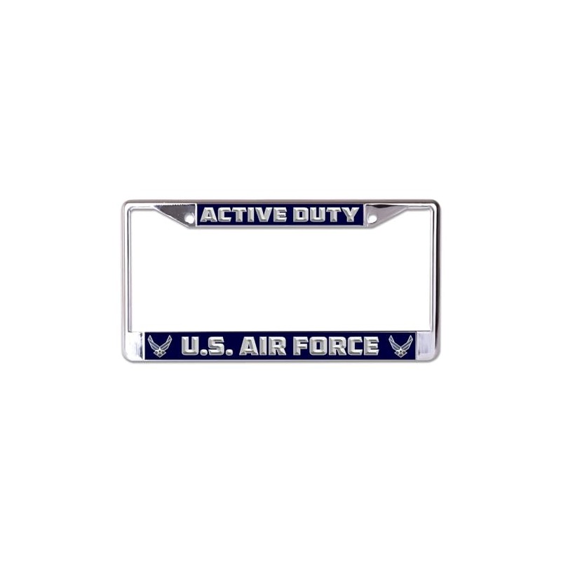 U.S. Air Force Active Duty Chrome License Plate Frame