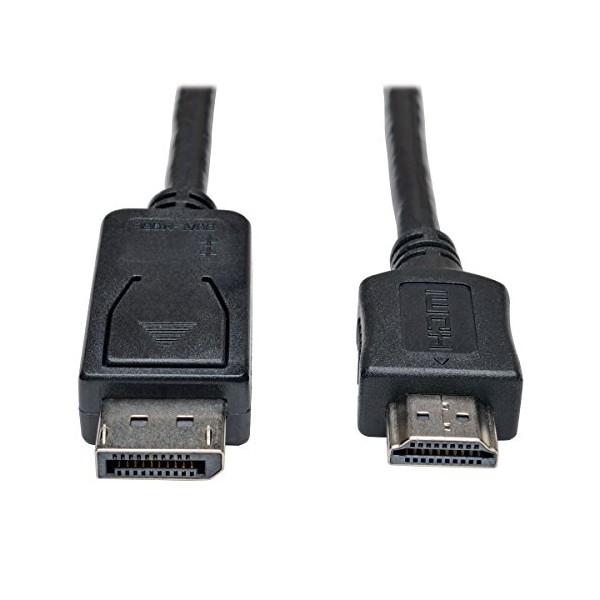 TRIPP Lite DisplayPort to HDMI Cable Adapter, DP to HDMI (M/M), DP2HDMI, 1080P, 6 ft. (P582-006),Black