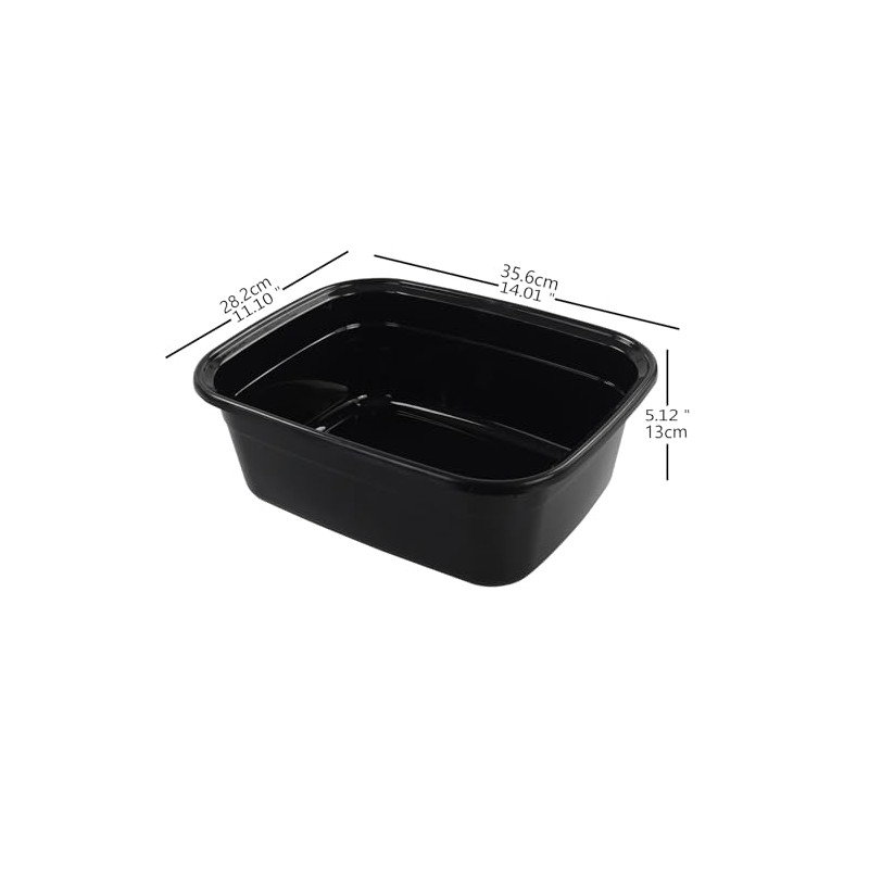 Morcte Sartén rectangular de plástico de 12 cuartos de galón,