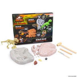 abeec Jurassic World Ultimate Dig Kit For Kids - Dinosaur Toys For Boys - Fossil Dig Kit - Gifts For Boys - Dinosaur Fossils Digging Kit - Dino Gifts For Kids