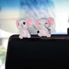 HANFEIDA Mini Elephant Figurines Cute Car Dashboard Accessories, 6 Pcs