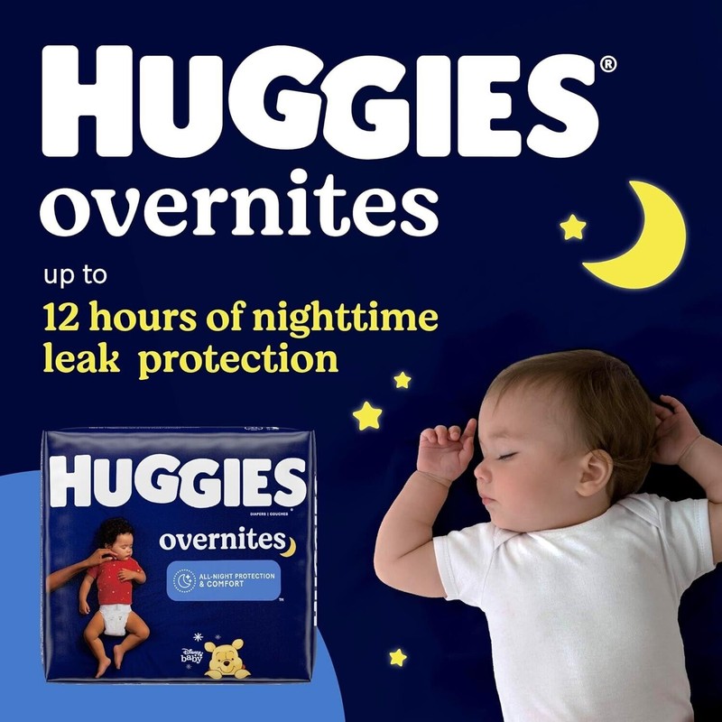 Huggies Size 7 Overnites Baby Diapers: Overnight Diapers Size 7