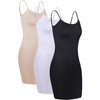 WILLBOND 3 Pieces Basic Cami Women Long Tanks Dress with