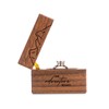 Wislist Wooden Engagement Ring Box Small Slim Flat Ring Case