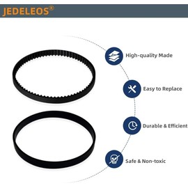 JEDELEOS Replacement Belt Set for Bissell Proheat DeepClean Essential Carpet Cleaner 1887, 8852, 9585 Series, Replace Parts 1601542 and 1601543