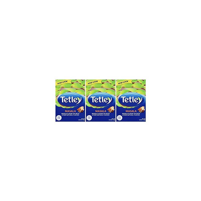 Tetley Tea, Masala, 72-Count Tea Bags (Pack of 3)