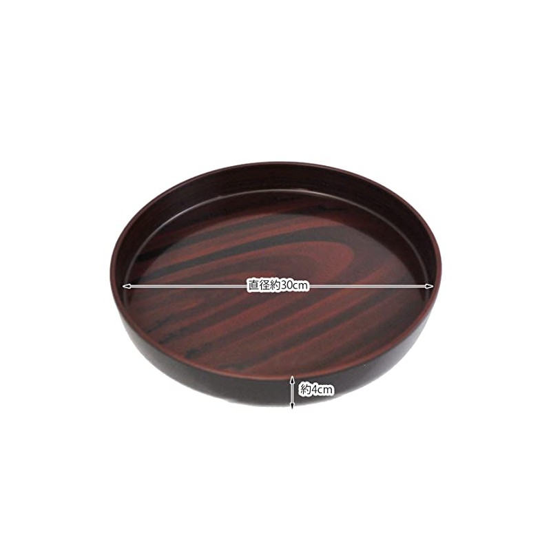 Ishida Obon Tray, Round Tray, 11.8 inches (30 cm), Heian