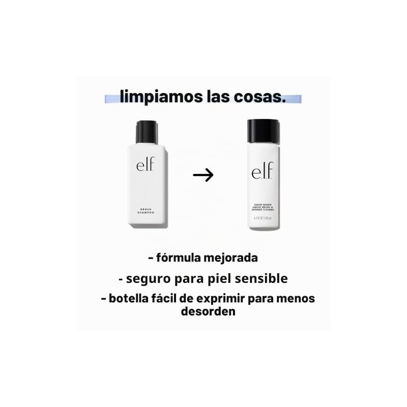 e.l.f. Cosmetics Clean Queen Limpiador Líquido para Brochas y Esponjas