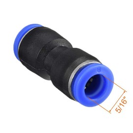 TOP-VIGOR 20Pcs 8mm Push Fit Pneumatic Fittings, 5/16” OD Quick Connect Straight Tube Air Line Connectors Kit
