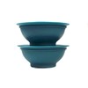 Tupperware Allegra Dessert Bowls (2) 275 ml Turquoise Green/Gold Dessert