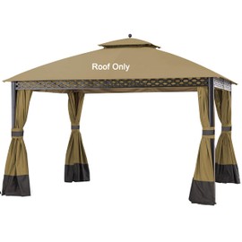 JANCANOPY Replacement Cover for 10X12Ft Oakmont Gazebo L-GZ1188PST-A,Pinehurst Gazebo L-GZ1188PST, Beige