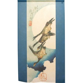 Cosmo 91361 Noren Ogawa Hiroshige Tsuki Nore, W33.5 x H59.1 inches (850 x 1500 mm)