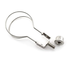 MARRTEUM Lamp Shade Light Bulb Clip Adapter with Solid Lamp Finial for Table and Floor Lamps [2set Silver]