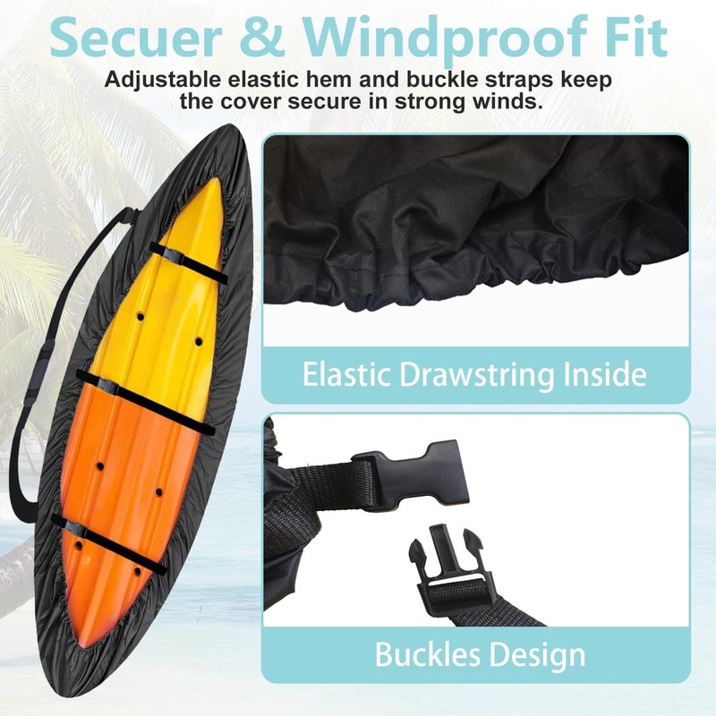 420D Kayak Covers Waterproof UV Resistant Kayaks Cover for Outdoor
