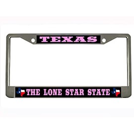 Texas The Lone Star State Design Heavy Duty Metal Car License Plate Frame Auto Tag Holder