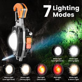 SEANCHEER Mini Led Taschenlampe Schlüsselanhänger, Kleine Taschenlampe Aufladbar 1000 lumens, 7 Modi Arbeitsleuchte, Multifunktionales Camping Gadgets für Outdoor, Camping&Stromausfällel.