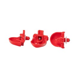 RentACoop DIY Waterer Kit - Horizontal Nipples with Dribble Dish and Installation Tool - Great for Chickens, Turkeys, Peafowl, and Other Poultry - 6 Pack