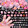 300 Pcs Junk Case Charms, 3D Mix Assorted Flower Bows