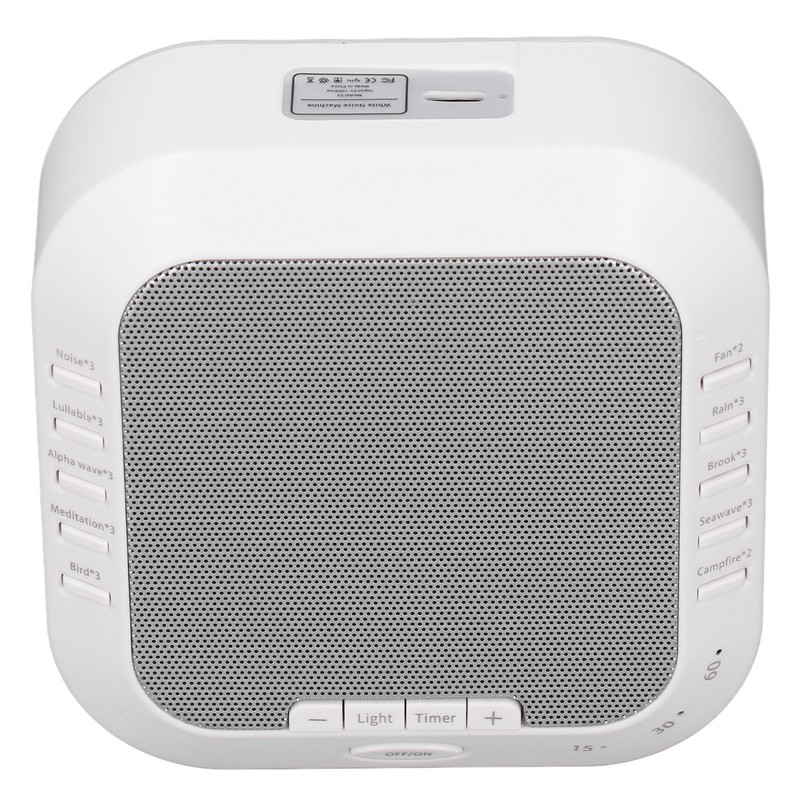 White Noise Machine 28 Sounds Portable Night Light Music Timing