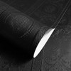 JiffDiff Wallpaper Peel and Stick Textured, 3D Black Embossed Wall