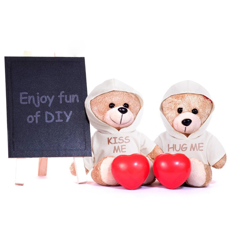 Litherr S 4 Pcs Stuffed Bear Clothes Tshirts for Sublimation