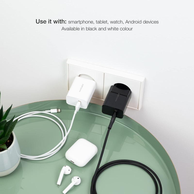 NANOCABLE 10.10.2003 USB Charger, 5 V/2.1 A, Compatible with Smartphones,