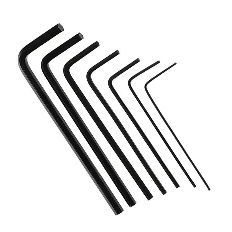 Buwei New 7pcs 0.7mm-3mm Mini Hex Socket Key Set Wrench