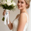 XYZRTLON Something Blue Cross Bridal Bouquet Charm Embroidered Happy Tears