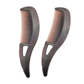 FANCHENGFAN 2 Pcs Energy Massage Comb, Dandruff Comb, Self-cleaning, Plastic Brown Women's Hair Comb for Scalp Massage, All Hair Types