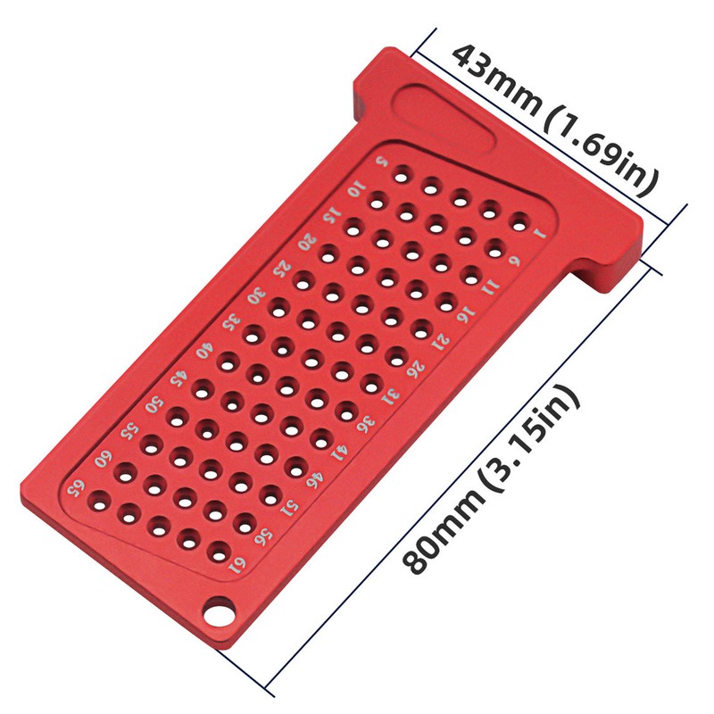 65mm Woodworking Hole Positioning Scribing Gauge Aluminum Alloy Portable Scriber