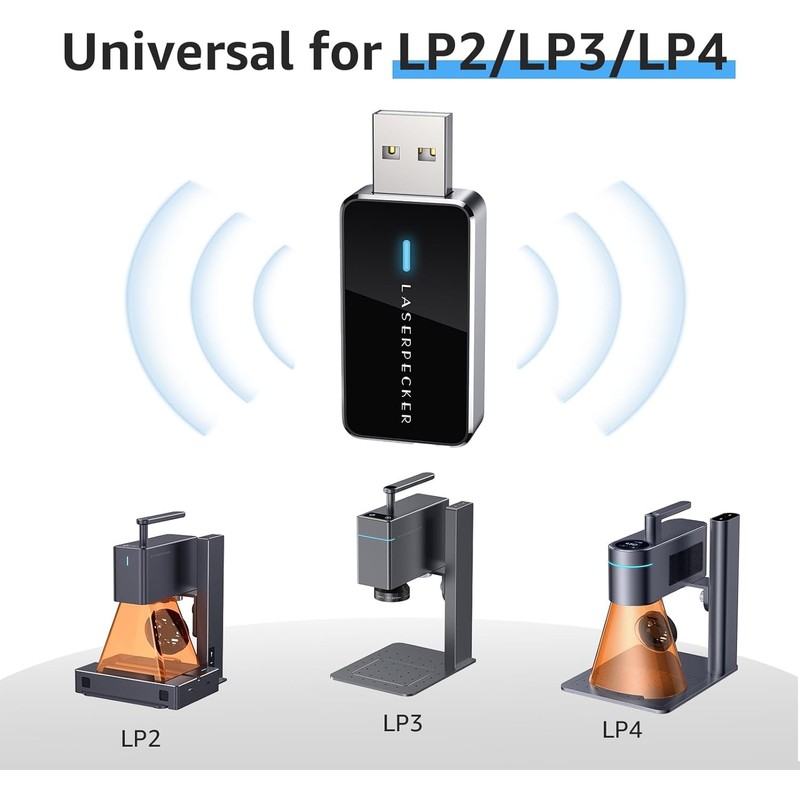LaserPecker Laser Engraver Accessories, Bluetooth Dongle & Batch Engraving Button