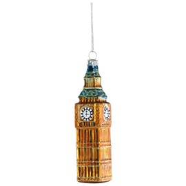 Festive Gold Glass Big Ben 13cm