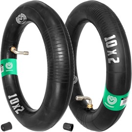 MOOVMOOV E-Scooter Inner Tube 10 x 2 Inch Angled Valve 90/90 2 x Set I Compatible E Scooter Tyres 10 x 2.50 Dualtron, Inokim, Kaabo, Smolt, SpeedTrott, Speedway, Weebot & Zero Inner Tube