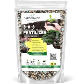 GARDENWISE Bonsai Fertilizer Pellets – Slow-Release Bonsai Tree Fertilizer & Food for Compact Growth, Dense Branching & Healthy Roots | Ideal for All Bonsai & Money Tree (16 OZ)