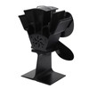 4 Blade Heat Powered Stove Fan Silent Eco Friendly Aluminium