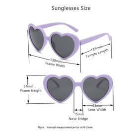 SJBNCai Kids Heart Sunglasses Cute Sunglasses for Girls Boys Age 3-10 Eyewear Outdoor Beach