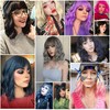 Grey Wigs With Bangs Women's ombre grey Bob Wig Synthetic