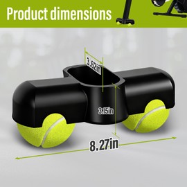 DINTSTYLE Indoor Cycling Snap Rocker Feet, Bike Trainer Rocker Feet for Zwift Ride Front Leg, with 2 Pack Tennis Balls, Indoor Cycling Accessories