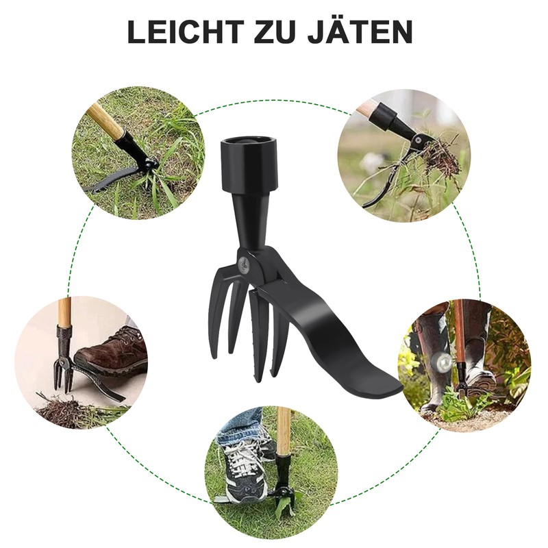Funtery Removable Weed Removal Tool, No Bending, Durable Weed Cutter,