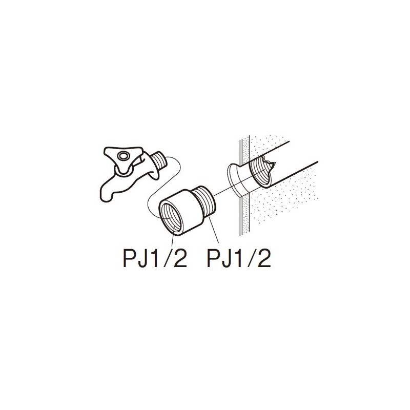 SANEI [Pipe Fittings] Polygonal Hole Zarbo 8 Pieces Nominal 13
