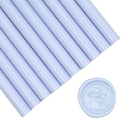 Feyabest Glue Gun Sealing Wax Sticks for Wax Seal Stamp,Great for Wedding Invitations, Cards Envelopes, Snail Mails, Wine Packages, Gift Wrapping, Pack of 10 (Smoky Purple)