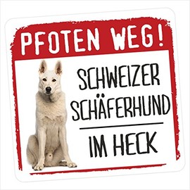 siviwonder Swiss Shepherd Dog Swiss Paws Way Small Car Sticker Dog Sticker Reflective Sticker