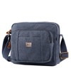 Troop London TRP0235 Classic Canvas Shoulder Bag Denim, Denim, S,