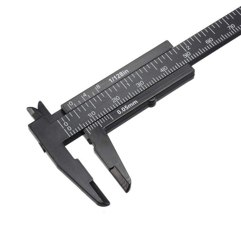 sourcing map Vernier Caliper 80mm 3 Inch Metric Mini Double