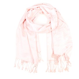 TZ Promise Women's Pashmina Shawls and Wraps Reversible Floral Flower Rave Scarf (Baby Pink)